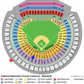 Oakland Coliseum Seating Chart With Seat Numbers