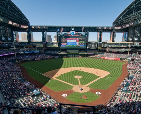 View from behind homeplate at Chase Field - Picture: Mark Whitt