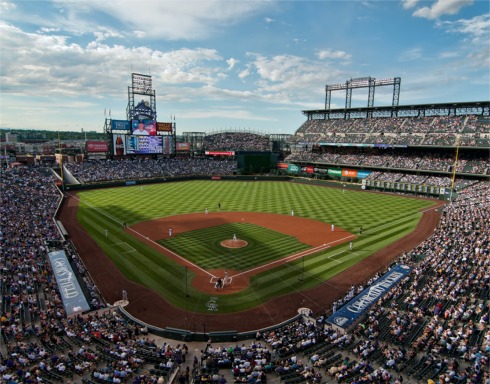 View from behind homeplate at Coors Field - Picture: Mark Whitt