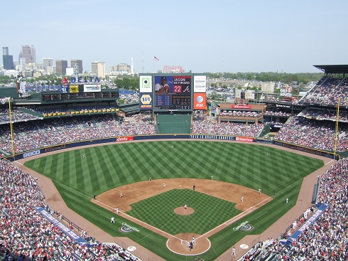 View from behind homeplate at Turner Field