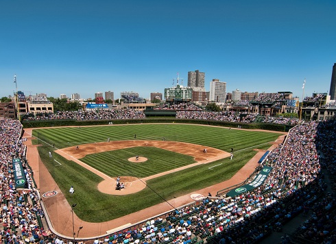 View from behind homeplate.
