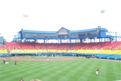 View of the main grandstand.