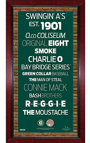 Oakland Athletics Framed Subway Art