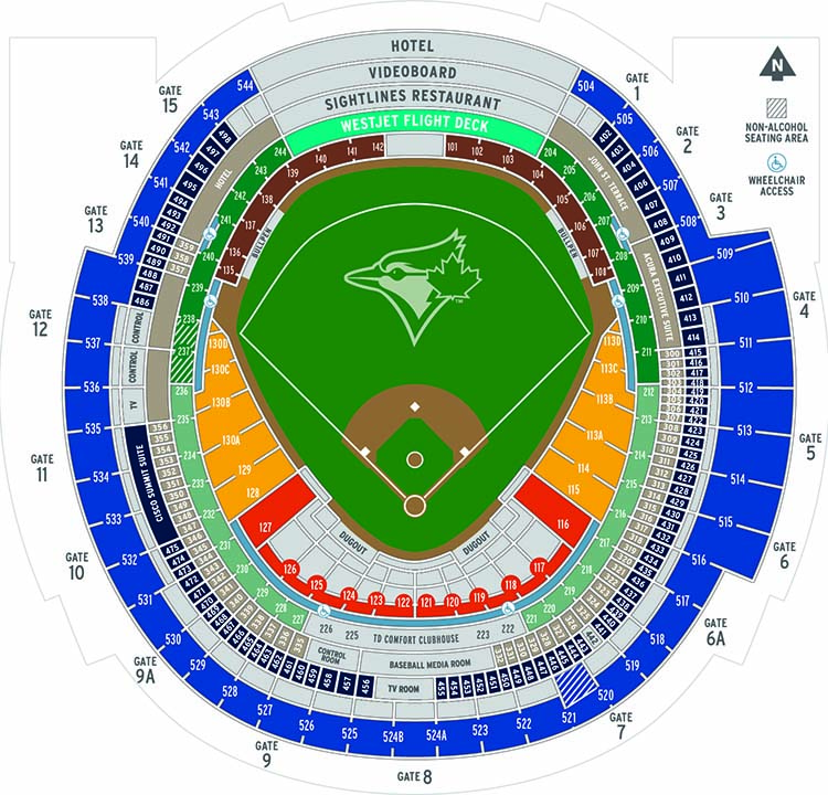 Rogers Dome Seating Chart