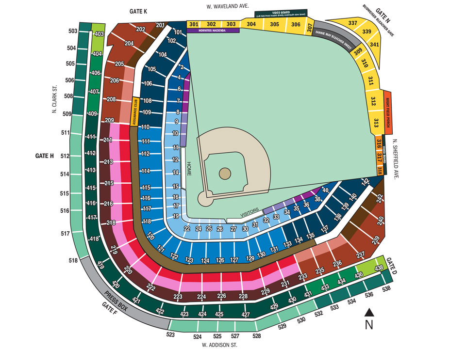 Chicago Cubs Stadium Virtual Seating Chart