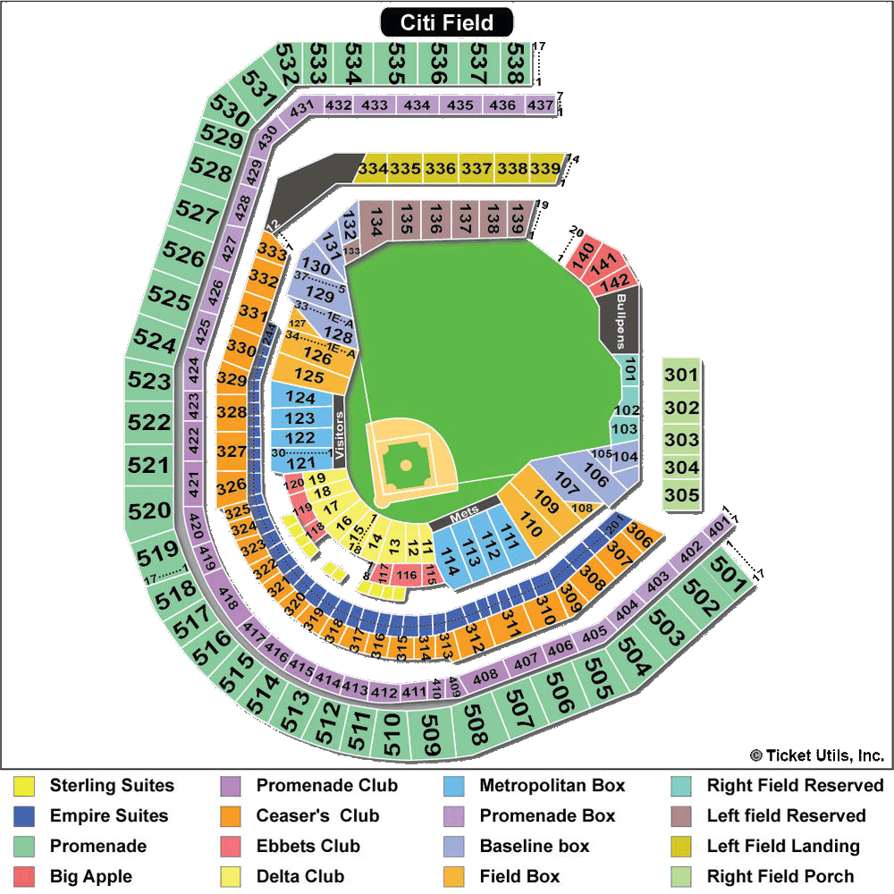 Mets Seating Chart View