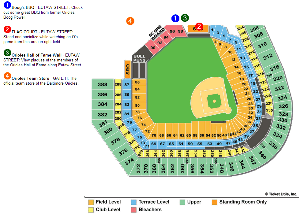 Orioles Field Seating Chart