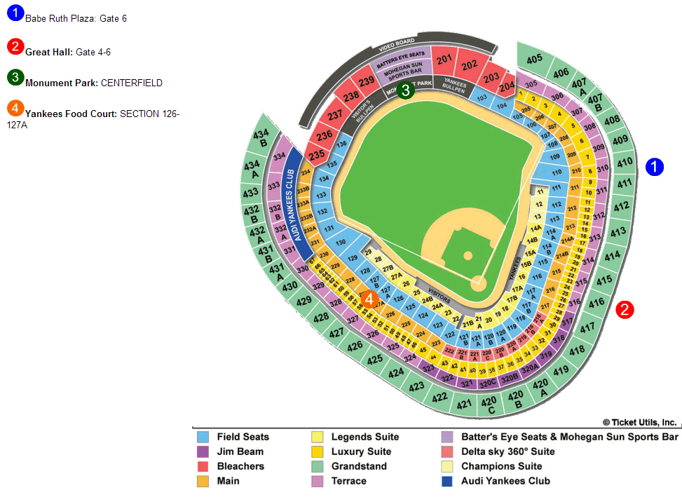 Yankee Stadium New York Yankees Ballpark Ballparks Of Baseball Yankee Stadium Seating Chart