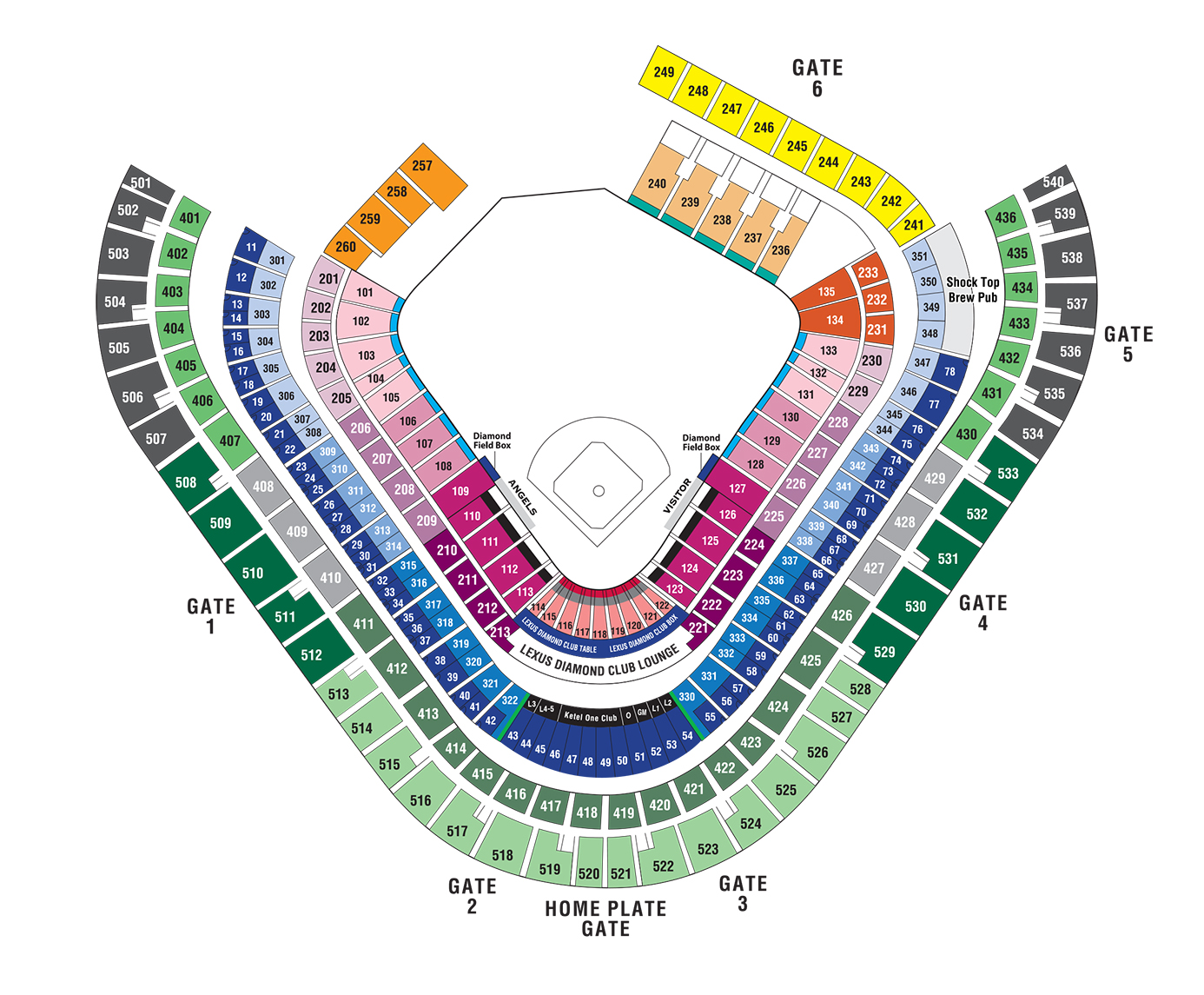 Angel Stadium Interactive Seating Chart