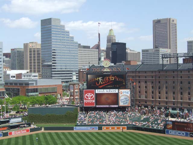 camden yards scoreboard