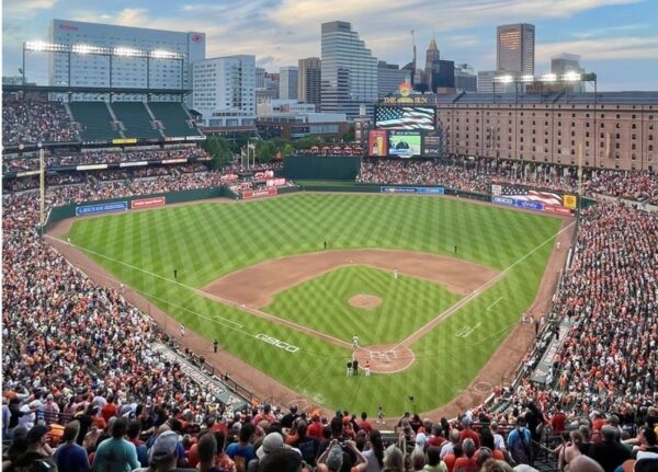 View from the upper deck at Camden Yards.