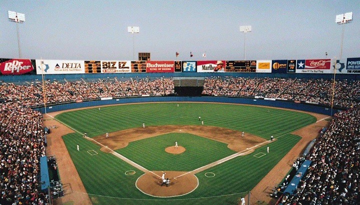 View of Arlington Stadium, former home of the Texas Rangers
