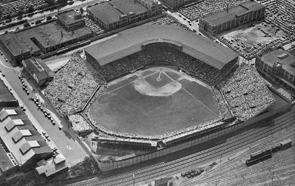 View of Braves Field, former home of the Boston Braves