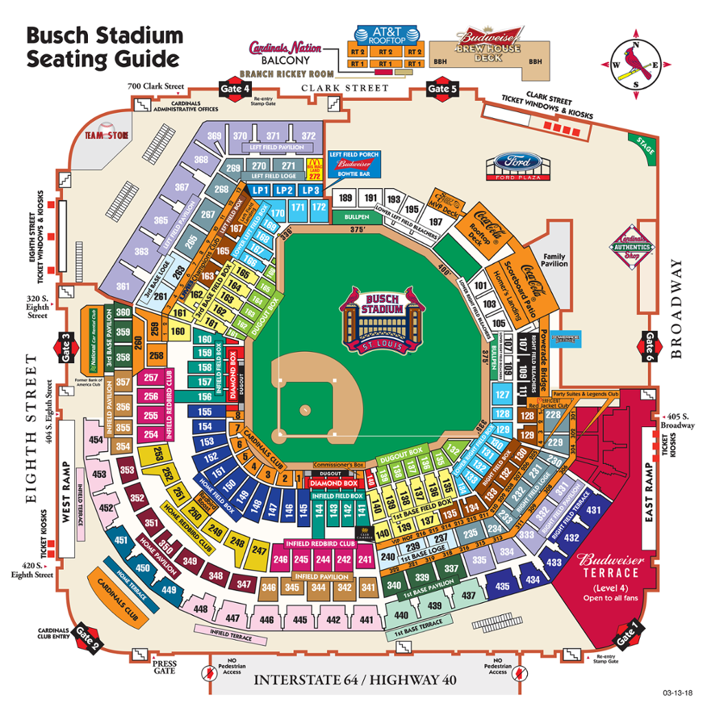 Seating Chart For Busch Stadium St Louis Missouri