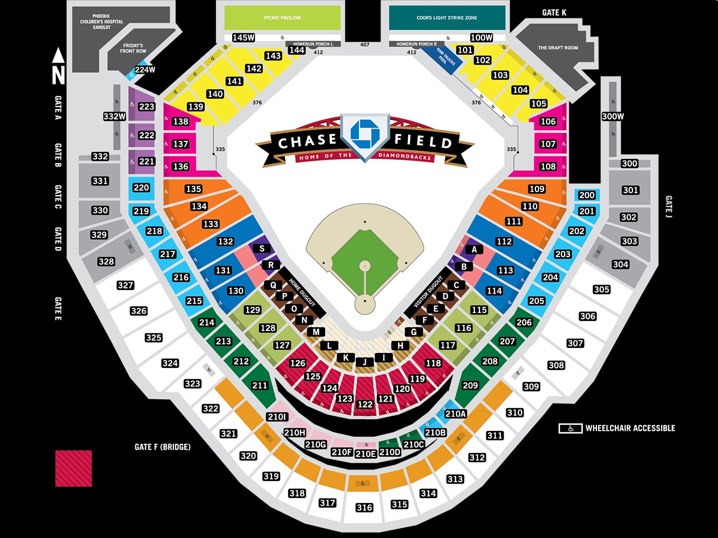 Chase Field Football Seating Chart