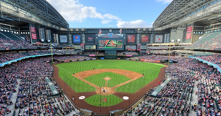 View from the upper deck at Chase Field. Picture: Mark Whitt