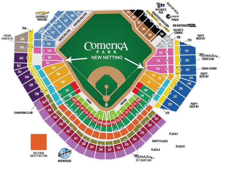 Comerica Field Seating Chart