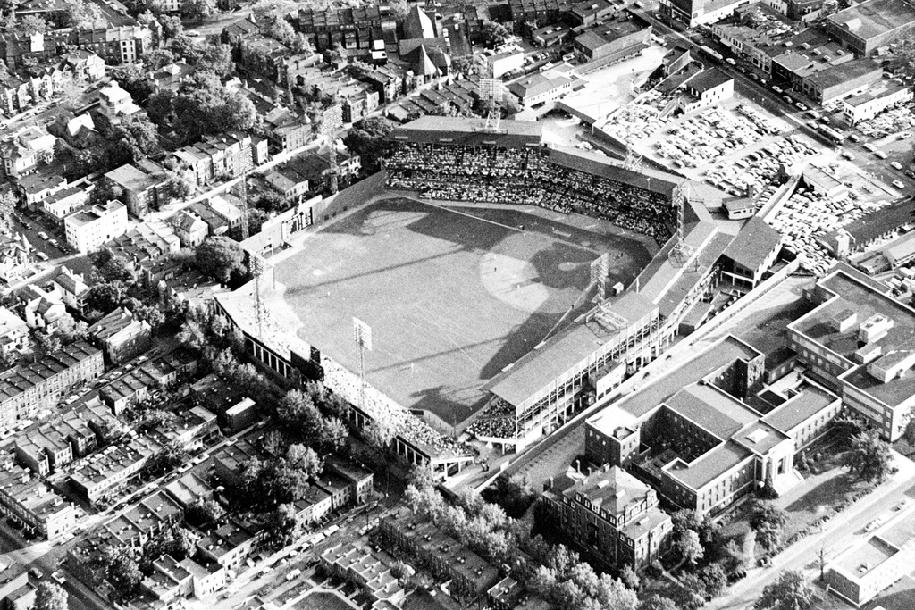 Aerial of Griffith Stadium, former home of the Washington Senators