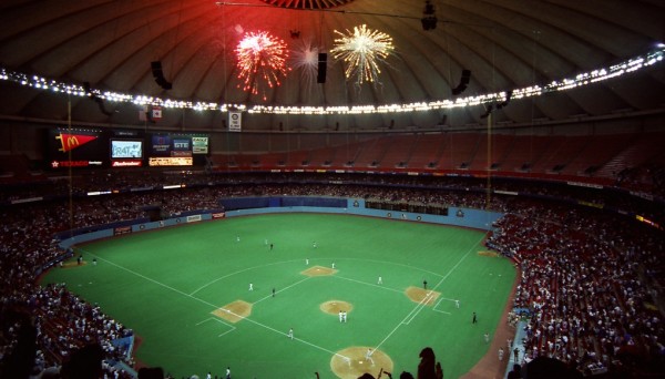 View from the upper deck at the Kingdome, former home of the Seattle Mariners