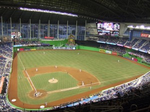 View from the upper deck at Marlins Park