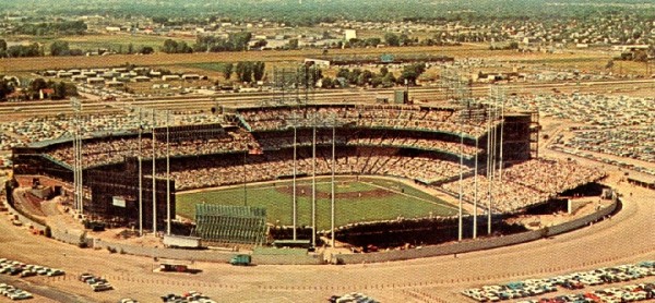 Aerial of Metropolitan Stadium, former home of the Minnesota Twins