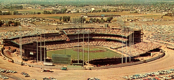 Aerial of Metropolitan Stadium, former home of the Minnesota Twins