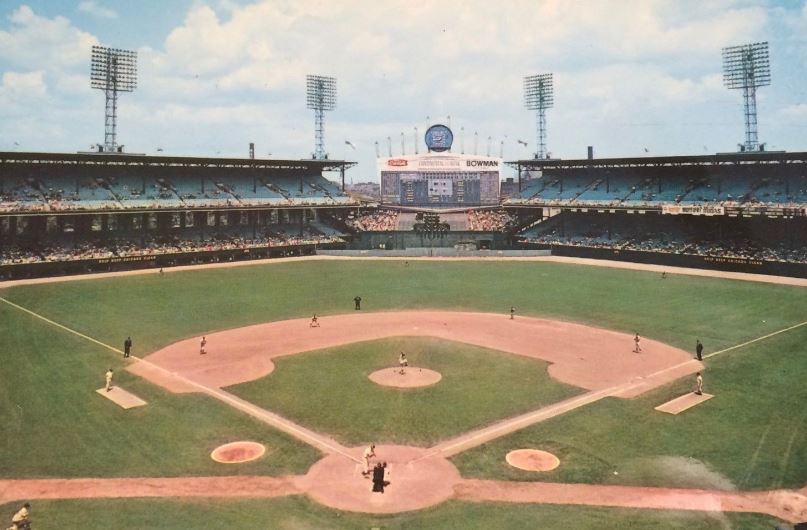 View of Comiskey Park, former home of the Chicago White Sox
