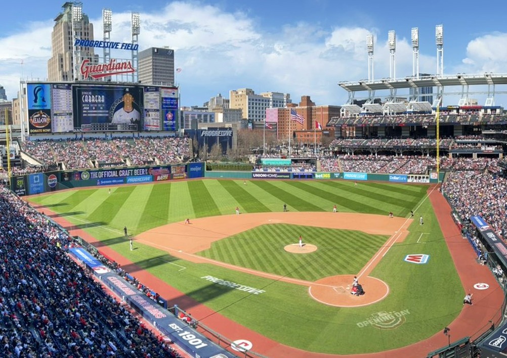 Progressive Field, home of the Cleveland Guardians