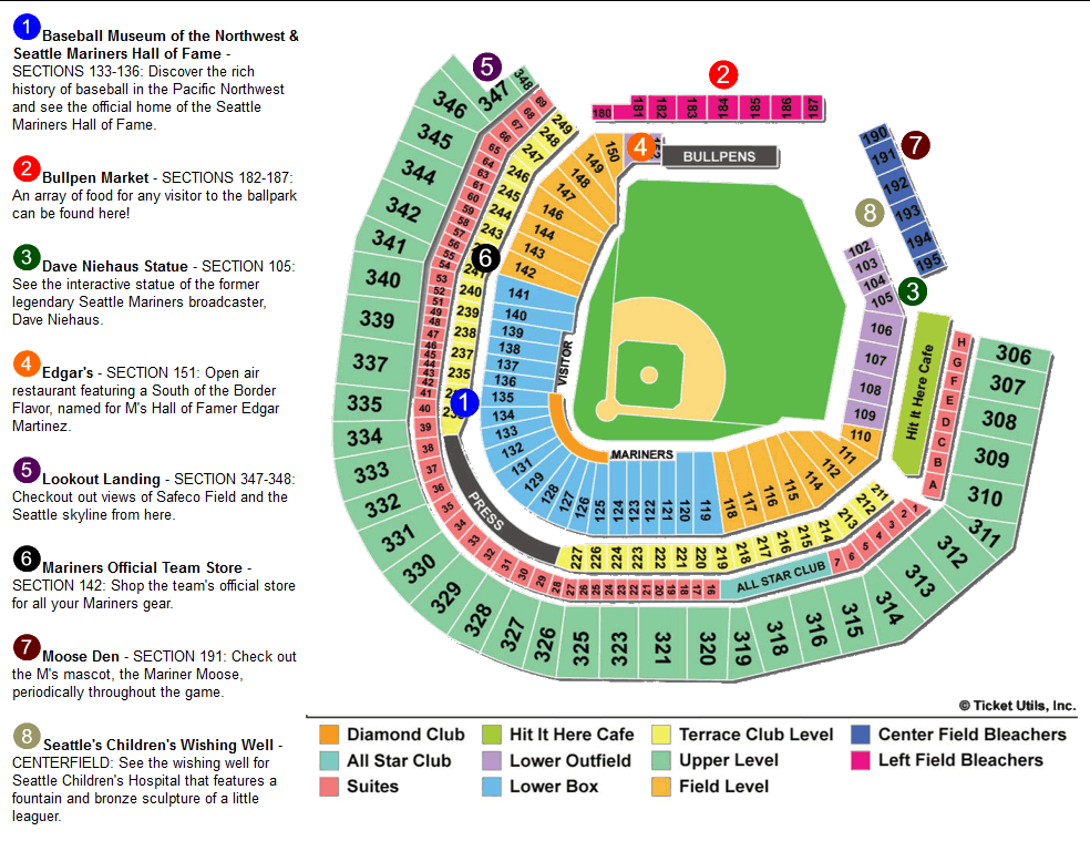 Rays Seating Chart With Rows