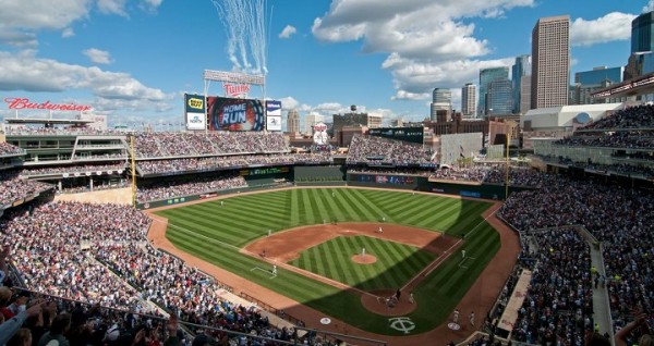 View of Target Field from the upper deck. Picture: Mark Whitt