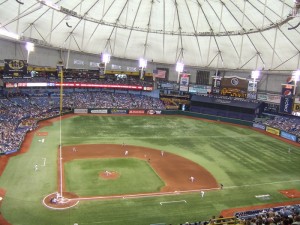 View from the upper deck at Tropicana Field