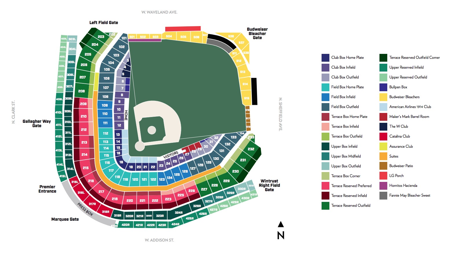 Wrigley Field Seating Chart Covered