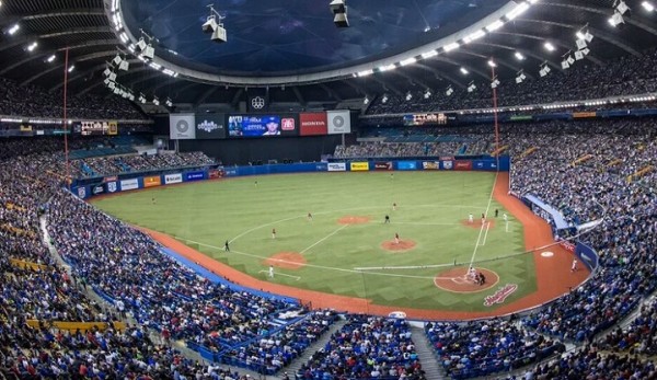 View from the upper deck at Olympic Stadium, former home of the Montreal Expos