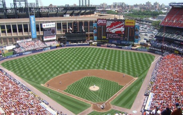 View from the upper deck at Shea Stadium, former home of the New York Mets
