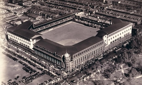 Aerial of Shibe Park, former home of the Philadelphia Phillies & Athletics