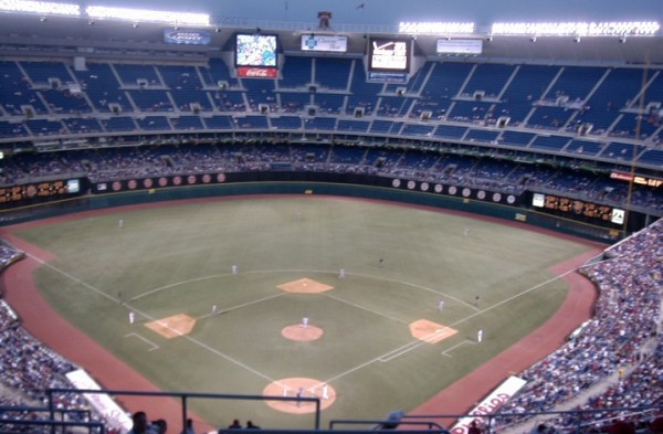 View from the upper deck at Veterans Stadium, former home of the Philadelphia Phillies