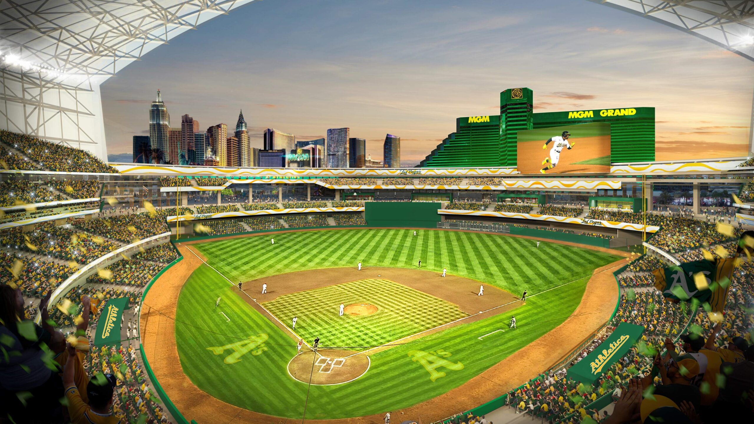 Rendering of the Las Vegas Athletics future ballpark