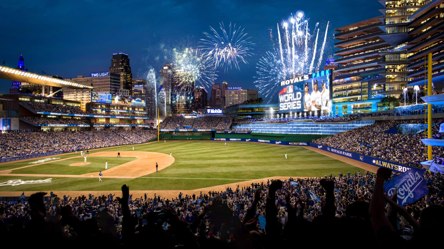 Kansas City Royals new ballpark in downtown Kansas City.