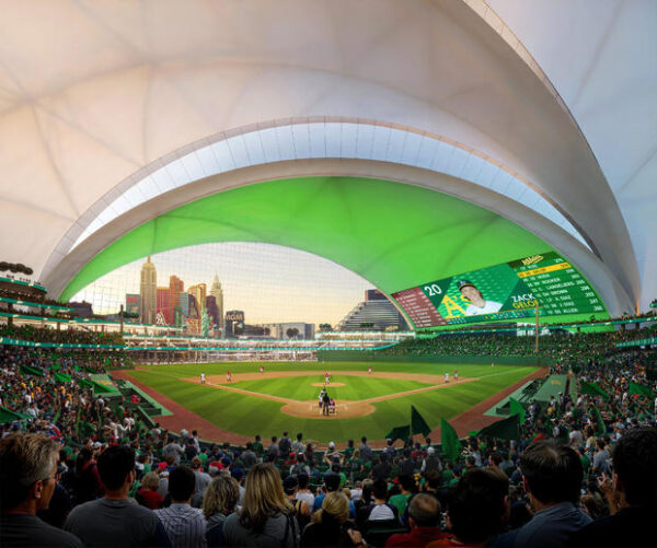 Rendering of the Las Vegas Athletics future ballpark